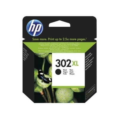 CARTUCHO NEGRO HP Nº302XL - 480 PÁGINAS - PARA OFFICEJET 3830 / 3832 / 3630 / DESKJET 1110 / 2130 / ENVY 4520 / 4650