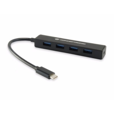 CONCEPTRONIC HUB USB TIPO-C A 4 PUERTOS USB 3.1 NEGRO