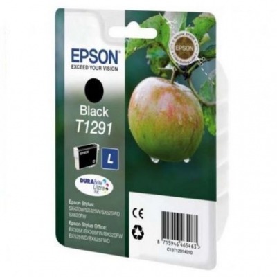 CARTUCHO TINTA NEGRO EPSON T1291- 11.2ML - MANZANA