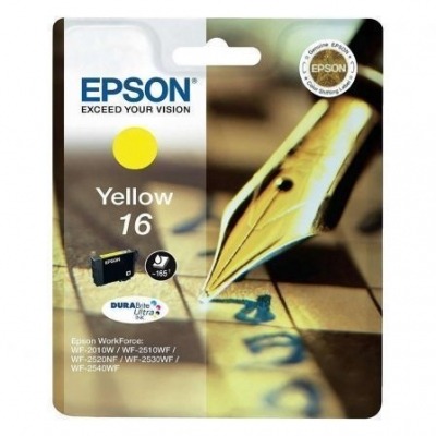 CARTUCHO TINTA EPSON DURABRITE ULTRA 16 AMARILLO 3.1ML PARA IMPRESORA WF-2010W/WF-2510WF/WF-2520NF/ - PLUMA Y CRUCIGRAMA