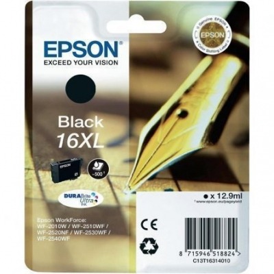 CARTUCHO TINTA EPSON DURABRITE ULTRA 16XL NEGRO -12.9ML - PARA IMPRESORA WF-2010W/WF-2510WF/WF-2520NF/ - PLUMA Y CRUCIGRAMA
