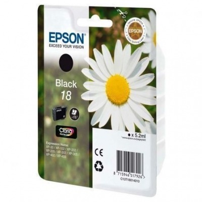 CARTUCHO NEGRO EPSON 18 CLARIA HOME INK - 5.2ML - MARGARITA
