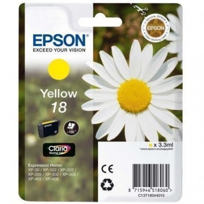 CARTUCHO AMARILLO EPSON CLARIA 18 - 3.3ML - MARGARITA