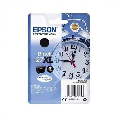 CARTUCHO NEGRO EPSON 27XL DURABRITE - 17.7ML - DESPERTADOR