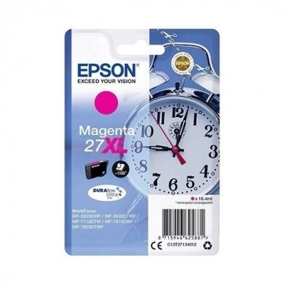 CARTUCHO MAGENTA EPSON 27XL DURABRITE - 10.4ML - DESPERTADOR - PARA WF-3620DWF / WF-3640DTWF / WF-7110DTW / WF-7610DWF / WF-7620DTWF