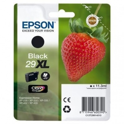 CARTUCHO TINTA NEGRO EPSON 29XL - 11.3ML - FRESA - PARA XP-235 / XP-245 / XP-247 / XP-332 / XP-335 /