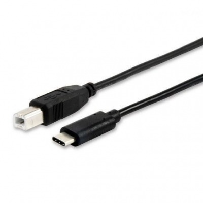 CABLE USB 2.0 EQUIP 12888207 - CONECTORES TIPO B MACHO / TIPO-C MACHO - 1 METRO - COLOR NEGRO