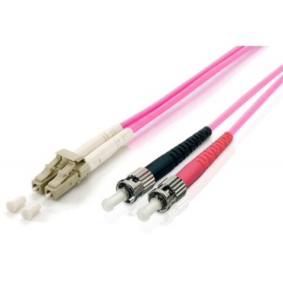 EQUIP CABLE FIBRA OPTICA MULTIMODO LIBRE HALOGENOS LC/ST 50/125u 1M OM4