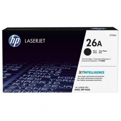 TONER NEGRO HP CF226A - JETINTELLIGENCE - Nº 26A - 3100 PÁGINAS - COMPATIBLE CON LASERJET PRO M402 / MFP M426