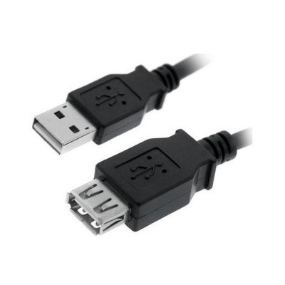 NANOCABLE CABLE USB 2.0 TIPO A/A (ALARGO) M/H 1.80M NEGRO 10.01.0203-BK