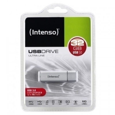 PENDRIVE 32GB USB3.0 INTENSO ULTRA LINE PLATA