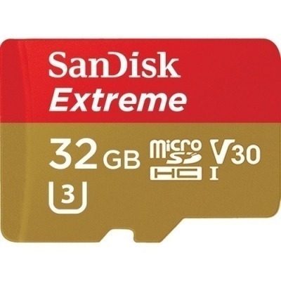 SanDisk Extreme - Tarjeta de memoria flash (adaptador microSDHC a SD Incluido) - 32 GB - A1 / Video Class V30 / UHS-I U3 - microSDHC UHS-I
