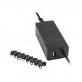 AUTOMATIC WALL LAPTOP CHARGER 45 WATTS - 8 TIPS - USB 5V/2A