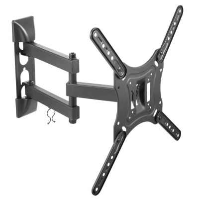 TooQ Soporte Giratorio e Inclinable para Monitor / TV LCD, Plasma de 23”- 55”, con Tres Pivotes, Negro