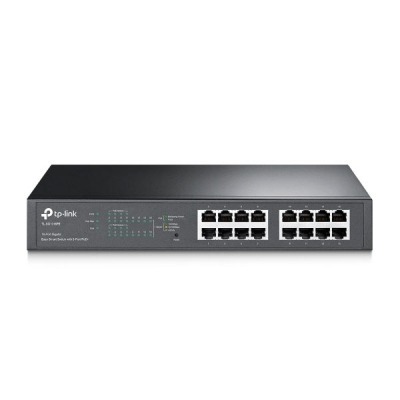 TP-LINK SWITCH SEMIGESTIONABLE SG1016PE 16P (CON 8P PoE+) CARCASA METALICA GIGA 19 RACK