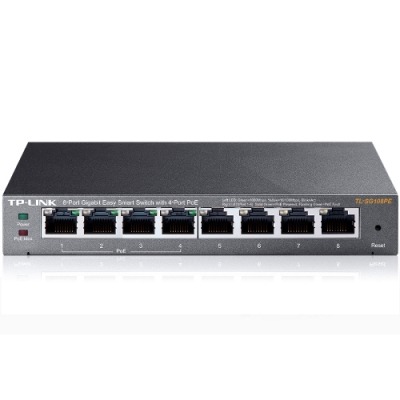 TP-LINK SWITCH SEMIGESTIONABLE SG108PE 8P GIGA ALIMENTACION POE 55W CARCASA METALICA