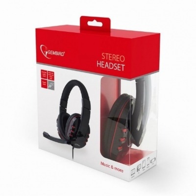 Gembird GHS-402 Binaurale Diadema Negro auricular con micrófono