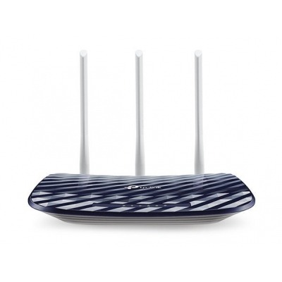 ROUTER INALÁMBRICO TP-LINK ARCHER C20 - 802.11AC A/AC/B/G/N - BANDA DUAL 2.4/5GHZ - 4*LAN 10/100 - 1*WAN 10/100 - BOTÓN WPS - 3 ANTENAS