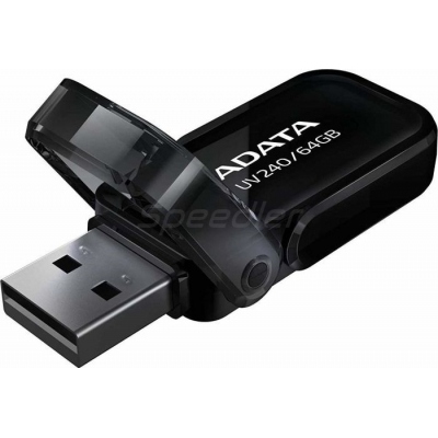 Memoria USB Adata UV240, 64GB, USB 2.0, Negro