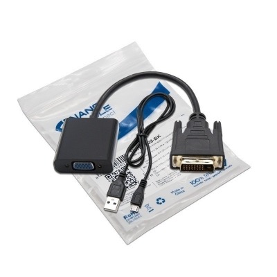 NANOCABLE CONVERSOR DVI 24+1 A VGA HDB15 M/H 0.10M NEGRO 10.16.2008-BK