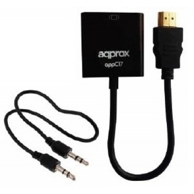 APPROX ADAPTADOR HDMI A VGA CON AUDIO APPC17