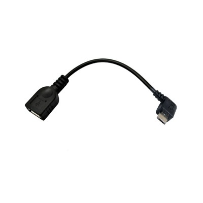 NANOCABLE CABLE USB 2.0 OTG ACODADO, TIPO MICRO B/M-A/H, NEGRO, 15 CM