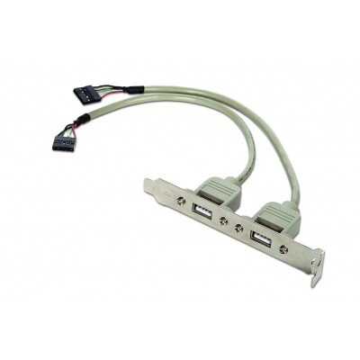 GEMBIRD BRACKET USB 2 PUERTOS HEMBRA 25cm