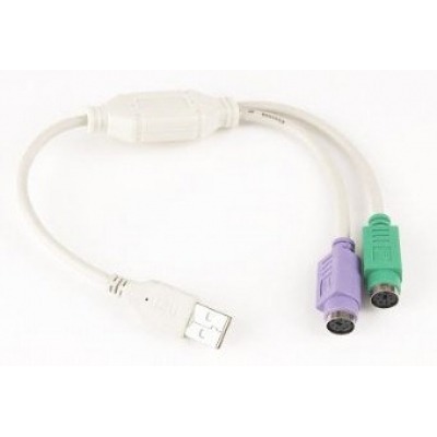 GEMBIRD CABLE CONVERSOR USB A PS2 x2 M/H 0.30M BLANCO UAPS12