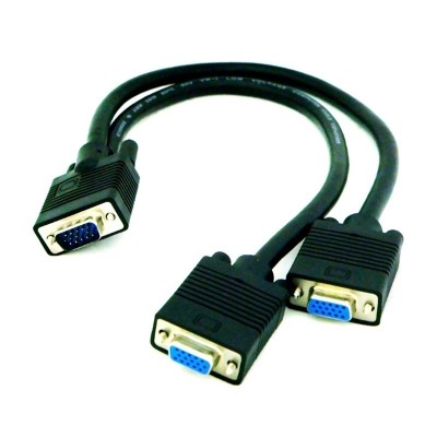NANOCABLE CABLE BIFURCADOR SVGA HDB15/M-2xHDB15/H 45 CM 10.15.2000 [I317A]