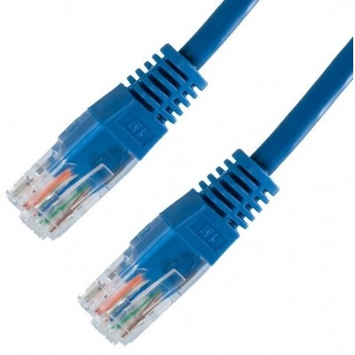 NANOCABLE CABLE RED LATIGUILLO RJ45 CAT.5E UTP AWG24, AZUL, 0.5 M