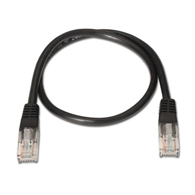 NANOCABLE CABLE RED LATIGUILLO RJ45 CAT.5E UTP AWG24 NEGRO 1.0 M 10.20.0101-BK