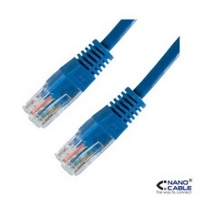 NANOCABLE CABLE RED LATIGUILLO RJ45 CAT.6 UTP AWG24, AZUL, 1.0 M