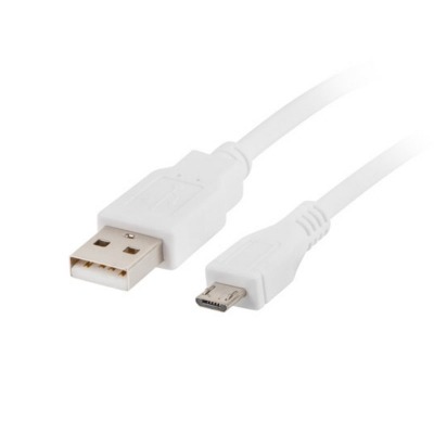 LANBERG CABLE CA-USBM-10CC-0018-W USB MACHO A MICRO USB MACHO,BLANCO,1.8 METROS