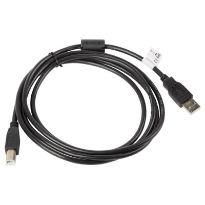 LANBERG CABLE USB-A MACHO A USB-B MACHO CA-USBA-11CC-0018-BK,FERRITA,NEGRO,1.8 METROS