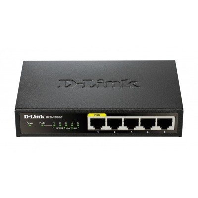 D-LINK SWITCH DGS-1005P 5 PORTS GIGABIT SOHO BLANCO 4xPOE