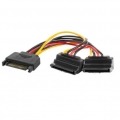 LANBERG CABLE DUPLICADOR DE ALIMENTACIÓN SATA MACHO A 2X SATA HEMBRA CA-SASA-10CU-0015 15 CM