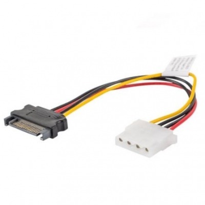 LANBERG CABLE ALIMENTACIÓN MOLEX HEMBRA A SATA MACHO CA-SAHD-10CU-0015 15 CENTÍMETROS