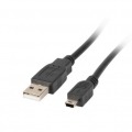LANBERG CABLE USB MACHO A MINI USB MACHO CA-USBA-12CC-0018-TR NEGRO 1.8 METROS