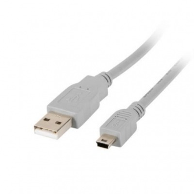 LANBERG CABLE USB MACHO A MINI USB MACHO CA-USBK-10CC-0018-S GRIS 1.8 METROS