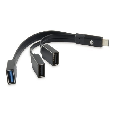 Conceptronic HUBBIES 01B nodo concentrador USB 3.1 (3.1 Gen 2) Type-C 5000 Mbit/s Negro