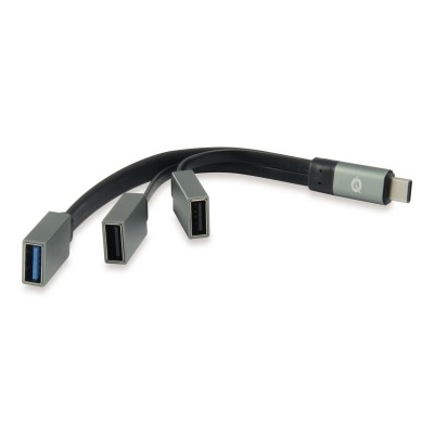 Conceptronic HUBBIES 01G nodo concentrador USB 3.1 (3.1 Gen 2) Type-C 5000 Mbit/s Gris