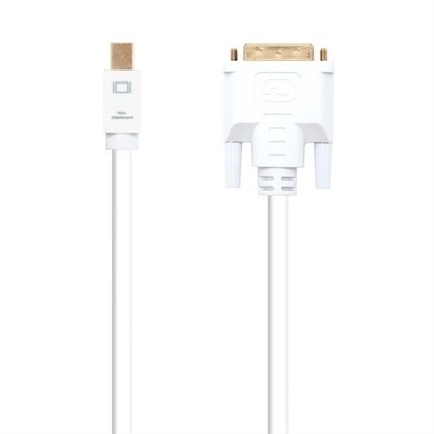 Cable conversor Mini dp a DVI blanco, 5m