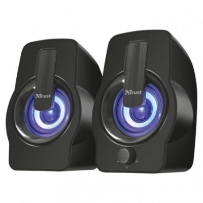 TRUST ALTAVOCES 2.0 GEMI RGB 12W (6W RMS) ALIMENTACION USB NEGRO 22948