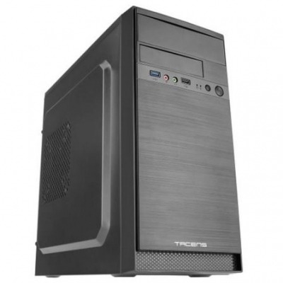 CAJA MINITORRE TACENS ANIMA AC4 -1*USB 3.0/1*USB2.0 + HD AUDIO Y MICRÓFONO - ADMITE VGA MAX 310MM - FRONTAL ALUMINIO PULIDO