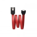 CABLE DATOS SATA ACODADO NANOCABLE 0.5M ROJO