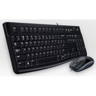 Logitech MK120 teclado USB AZERTY Francés Negro