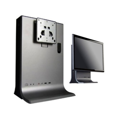 Caja ITX All-in-One Hiditec D-1 Chasis vertical con soporte VESA Conexiones frontales 2xUSB Audio Sin fuente de alimentación