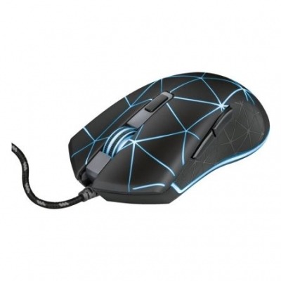 RATÓN TRUST GAMING GXT 133 LOCX - 800-4000PPP - ILUMINACIÓN LED 4 EFECTOS - 6 BOTONES - CABLE USB 1.8M