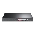 SWITCH NO GESTIONABLE TP-LINK TL-SL1218MP 16P ETHERNET Y 2P COMBO POE 192W CARCASA METALICA 19 RACK