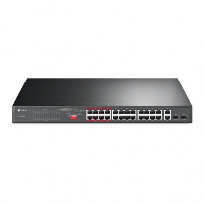 SWITCH TP-LINK 24 PORT 10/100 + 2PORT GIGABIT UNMANAGED POE+
